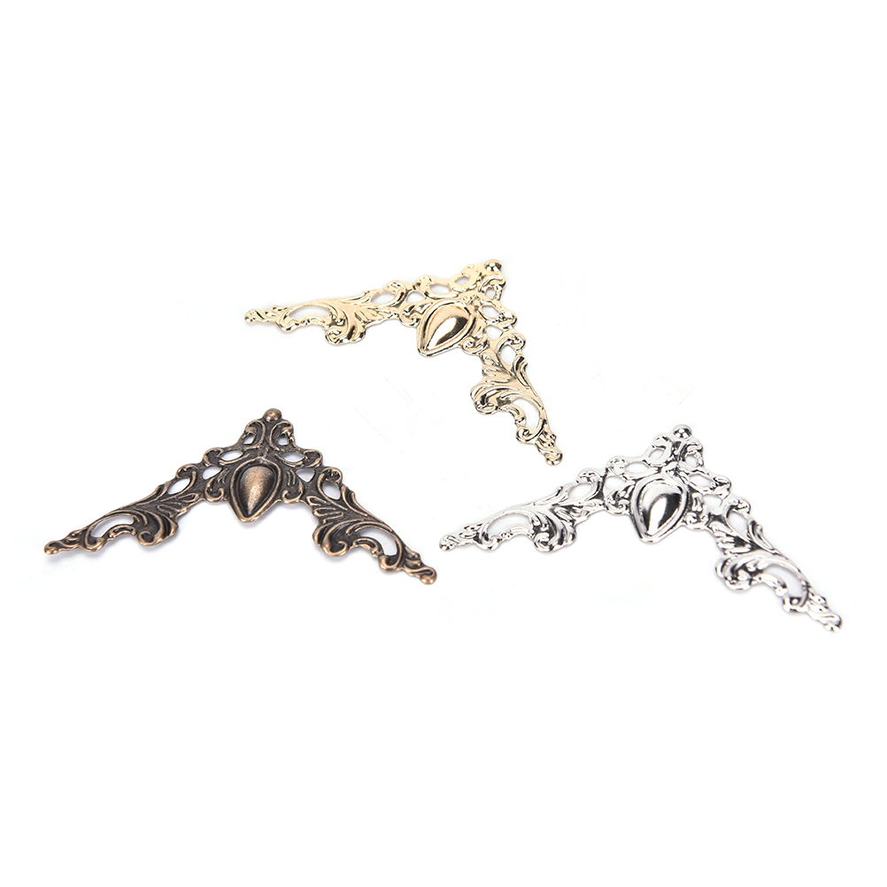 Description Picture 4 of item12Pcs Metal Book Corner Protector Box Book Scrapbook Album Corner Decorative Protector Cover For Antique Brass Jewelry Box Gift