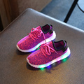 Hot sale Led Shoes for Children Colors Luminous Lightweight Boys Girls Breathable Weave Sneaker Kids Casual