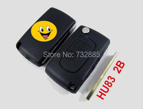 Peugeot 307 Modified Remote key Shell 2 Buttons HU83(2).jpg