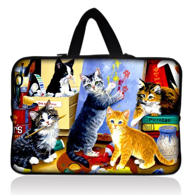 12" Colorful Cats Laptop Soft Carry Sleeve Bag Case Pouch For Samsung Google 11.6" Chromebook,11