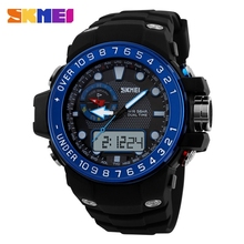 1 pc/lot envío gratuito 2015 nuevas ventas calientes marca skmei 50 M aguas profundas conjunto a prueba de reloj digital de pulsera