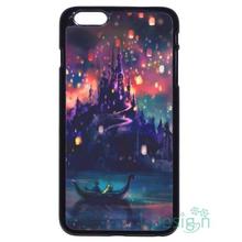 Fit for iPhone 4 4s 5 5s 5c se 6 6s 7 plus ipod touch 4/5/6 back skins cellphone case cover Tangled Lights Castle