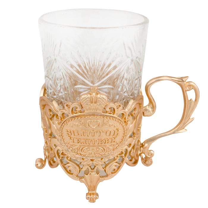 200ml gold metal saucer coffee glass tea cups sets embossing flower Russian glass teapots heatproof glass