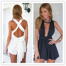 Summer Jumpsuits White Black Sexy Bodysuit Overall Women Jumpsuits Ladies Overall Monos For Women Monos Largos
