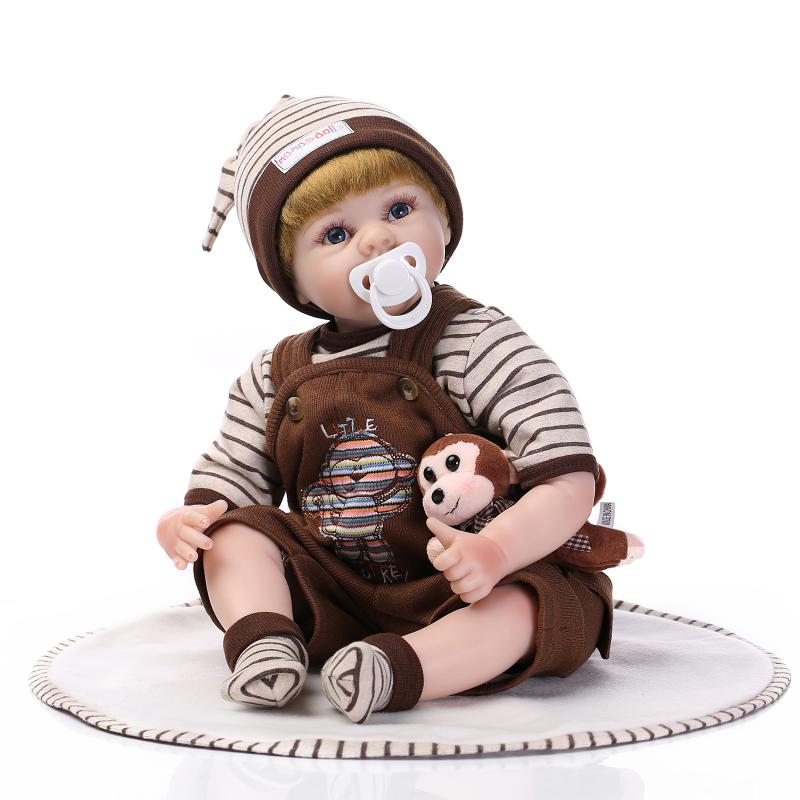 22inch 55cm Silicone baby reborn dolls, lifelike doll reborn babies toys for girl princess gift brinquedos  Children's toys