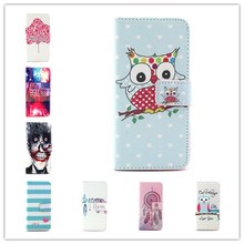 For iPhone 6 6s 4.7″ Case Wallet Leather Case Mobile Phone Bags Lovely Owls Flower Scenery Skin with Card Holder