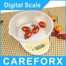 5 kg / 1 g 5000 g Digital portátil de cocina electrónica alimentación paquete pesar Balance con envío gratis venta al por mayor