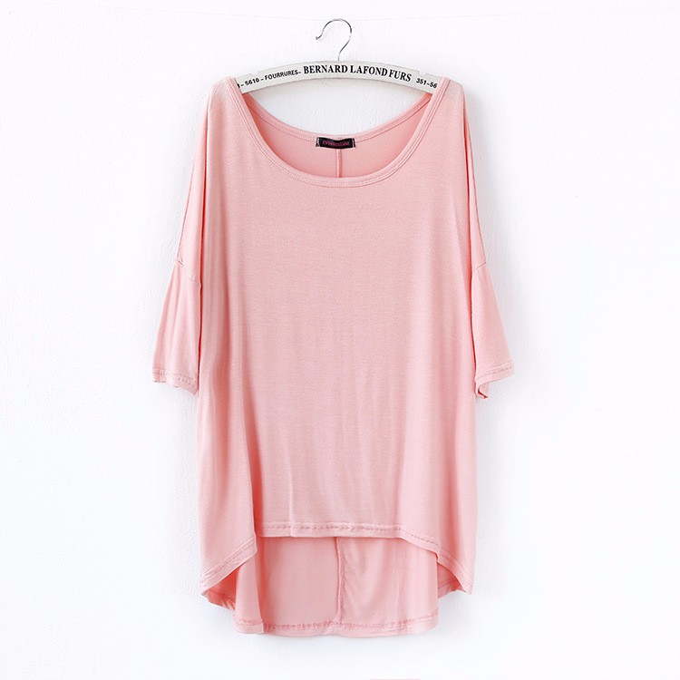 Wholesale 2016 New Women Casual Cotton Sleeve Modal Loose T Shirt Plus