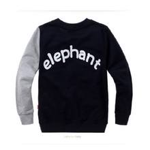 Free shipping New Elephant children sweater boy girl Pullover top shirts Hooded Sweater hoodie