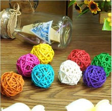 50pcs/lot 3cm Mix color Wedding Decorative Rattan Ball,Christmas Decor Home Ornament / diameter Home Decoration