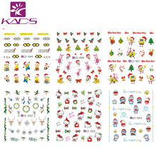 CZ049 060 nail art Decoration new beauty christmas nail sticker Styling tools Nail Wraps Decals water