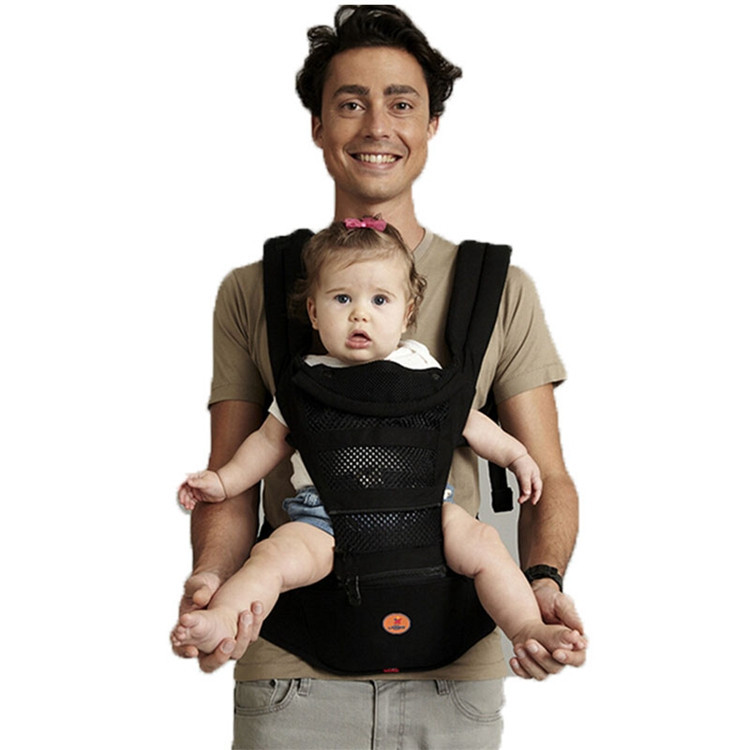 Ergonomic Baby Carrier + Hip Seat Breathable Infant Wrap Sling Shoulders Backpacking Backpack Hipseat Father Mother Product (2)