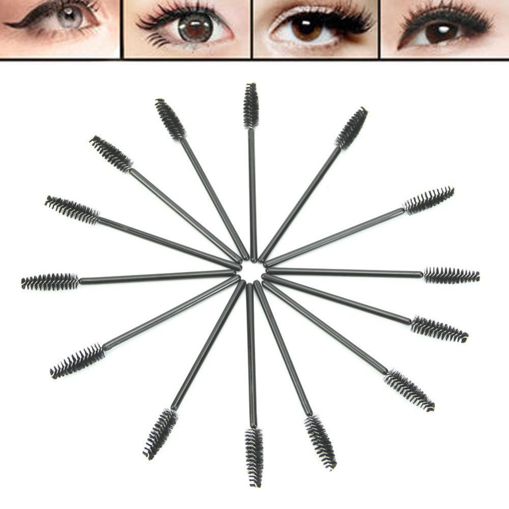 E93 50pcs Makeup Disposable Eyelash Mini Brush Mascara Wands Applicator Spoolers