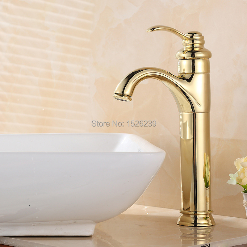 Basin Faucet Bathroom Faucet Single Hole Bathroom Sink Faucet Gold ...