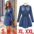 Korea s Big European and American Cowboy Dress Autumn New Dress A