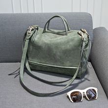 2015 New Women’s Shoulder Bag Large Space Nubuck Leather Vintage Messenger Bag Motorcycle Handbags Women’s Bag High Quality Gift
