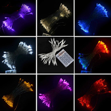 free shipping 5M 40 led battery led string light 3pcs AAA Battery Operated Fairy Party Wedding Christmas Flashing LED strip
