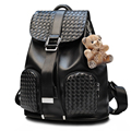 2016 New Fashion Backpack Women Korean Style Trendy Drawstring Bag Designer Knitting Small Packsack Casual Daypack