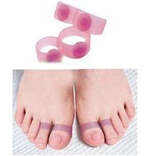 2 Pairs Silicon Magnetic Foot Massage Toe Double Rings Slimming Weight Loss Easy Healthy NA048
