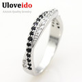 49 off Black 925 Silver Ring for Women Vintage Jewelry Fashion CZ Diamond Rings White Anel