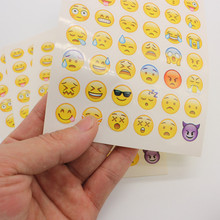 5 sheets cut sticker 48 Emoji Smile face stickers for notebook, laptop message Twitter Large Viny Instagram