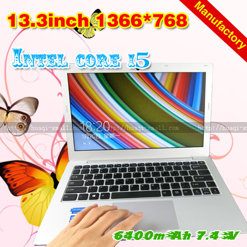 DHL free shipping 13 3inch ultrathin laptop note book net book intel core 4 i5 4200u