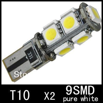 4  / lot  T10 194 168 192 W5W 3258smd 9 smd canbus         5050