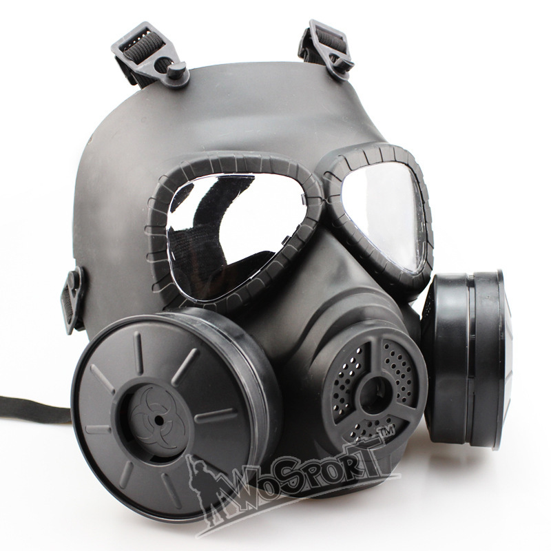 Free assembly simulation gas mask face protection ventilation effect