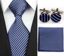 SNT0110 Free Shipping Wholesale Striped Ties For Men Polyester Set 9 5cm Wide Woven Ties Set