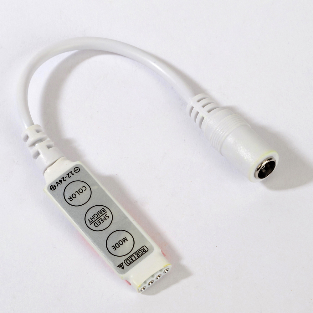 Mini RGB Controller Dimmer 12V 6A 3 Keys for 5050 3528 RGB LED Strip Light 19 Dynamic Modes and 20 Static Color