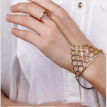 I SHOW Fashion of fatima finger ring hand chain harness slave women New Multi Chain Punk style Harness Finger Bangles For Women