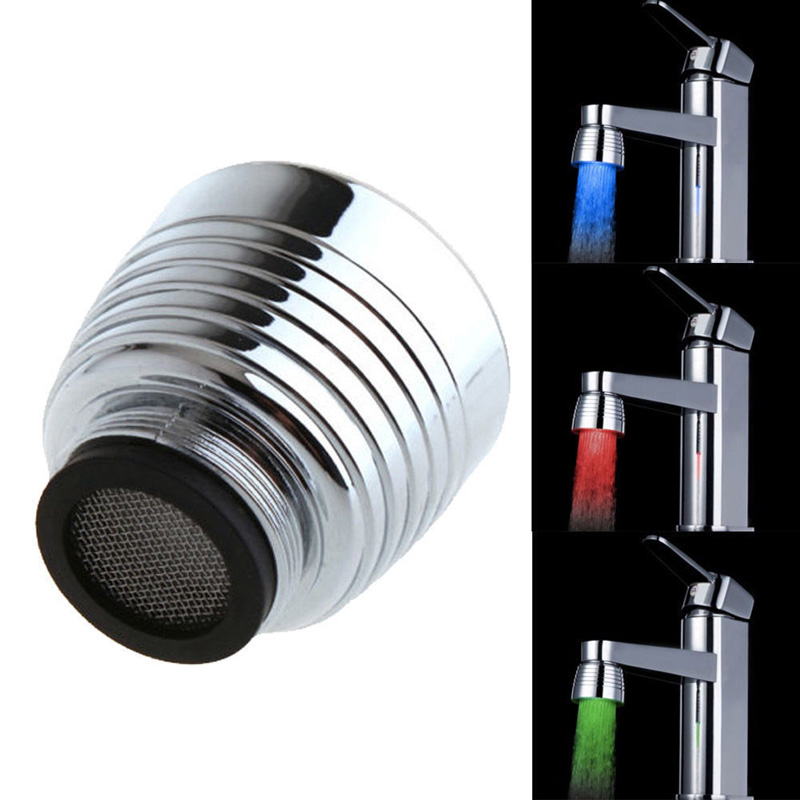 New Design Temperature Sensor 3 Color Bathroom Water Tap Faucet RGB Glow Shower LED Light For Bathing Accessories