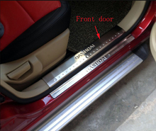 For Car styling 2008-2012 Nissan Qashqai stainless steel internal welcome pedal door sill strip auto accessories 4pcs NO:Q-2