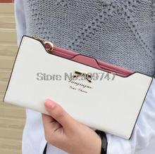 Women wallet female ultra thin design women s bow long wallet multi card holder wallet women