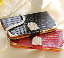 Wallet Shining Crystal Bling PU Leather Case For Samsung Galaxy S3 i9300 SIII Luxury Phone Bag