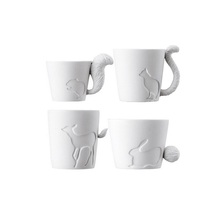 2pcs/lot Japan KINTO Authentic Candle Light Forest Animal Relief Bone China Mugs Ceramic Coffee Cups Free shipping Wholesale