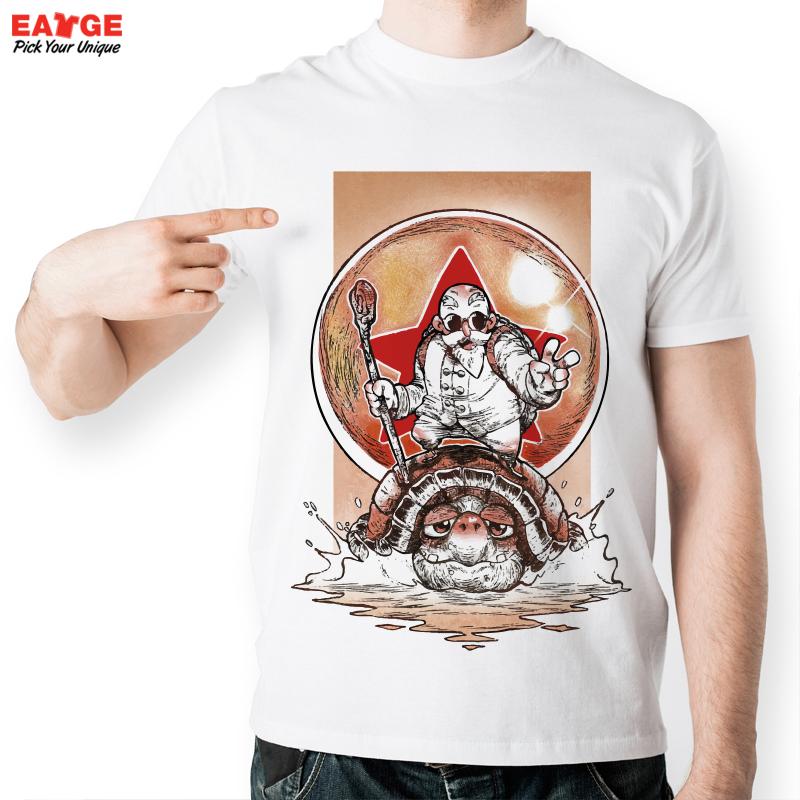 [EATGE] Fashion Design Cool T Shirt Master Roshi Ride On Turtle T-shirt Dragon Ball Z Tshirt Style Casual Unisex Anime Tee
