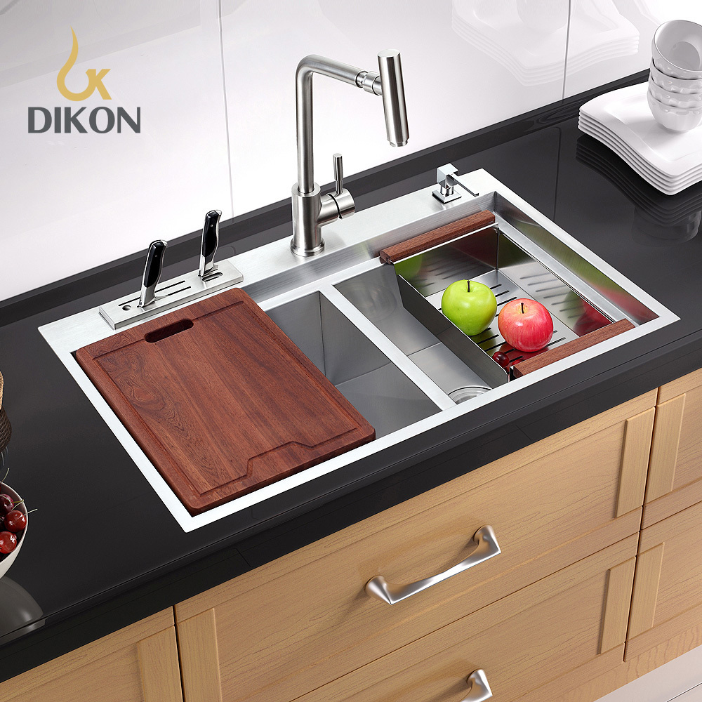 Dikon inoxidable 304 acero inoxidable fregadero de la cocina hechos a