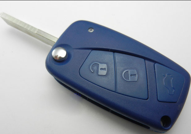 Blue Color Replacement Folding Shell For Fiat Punto Stilo Idea 3 Button Flip Remote Key Fob Case Blank Blade Uncut 10PCS/lot
