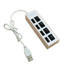 Новый магазин большое содействие 4 разъём(ов) из светодиодов высокоскоростной USB 480 Мбит адаптер usb-концентратор с включения / выключения для пк портативный компьютер