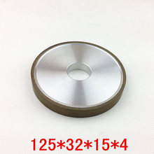 100% concentración Planar forma herramientas de diamante resina rueda de aleación para rectificado de carburo de tungsteno Material de la rueda tamaño 125 * 32 * 15 * 4