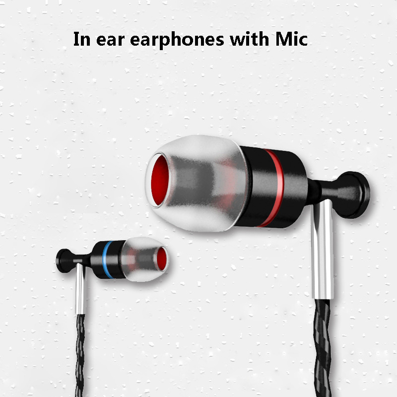 IV8 3 5mm In Ear Earphones With Microphone Deep Bass stereo earbuds handsfree Headphones For iphone