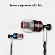 IV8 3.5mm In Ear Headphones Earphones With Microphone Deep Bass stereo earbuds handsfree Headset For Mobile Phone xiaomi MP3