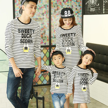 Family Set Striped Dress Mother Daughter Dresses Father Son Tee Family Style Clothing Parent-Child Clothes Women Girl Dress CY18