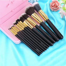Black Golden Wood 12Pcs Blending Makeup Brush Kit Professional Cosmetic Set Make up Brushes Tools beauty