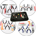 155x110x35mm Pack with Leather Bag Beading Tool Kit Bead Jewelry Making Equitment Implement BeadWork Tools Set