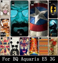 22 Patterns Colored Painting 3G Version BQ Aquaris E5 Case Cover, New Arrival Hard PC Back Cover For BQ Aquaris E5 Phone Cases