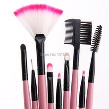 Free Shipping 24 pcs Makeup Brush Set Kit Makeup Brushes Pink Make up Brushes Set Brand