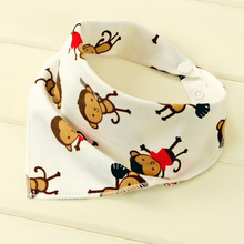 High quality double layers cotton baby bibs Burp Cloths Lovely Cartoon Character Animal Print baby bandana