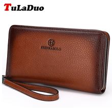 Famous Brand Monederos Carteras Mujer Luxury Male Genuine Cowhide Leather Top Purse Men’s Clutch Wallets Handy Bags Man Wallets